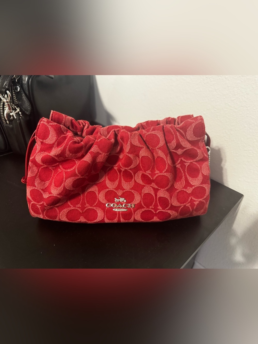 Coach Red Denim Faye